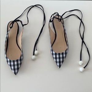 Jcrew gingham flats